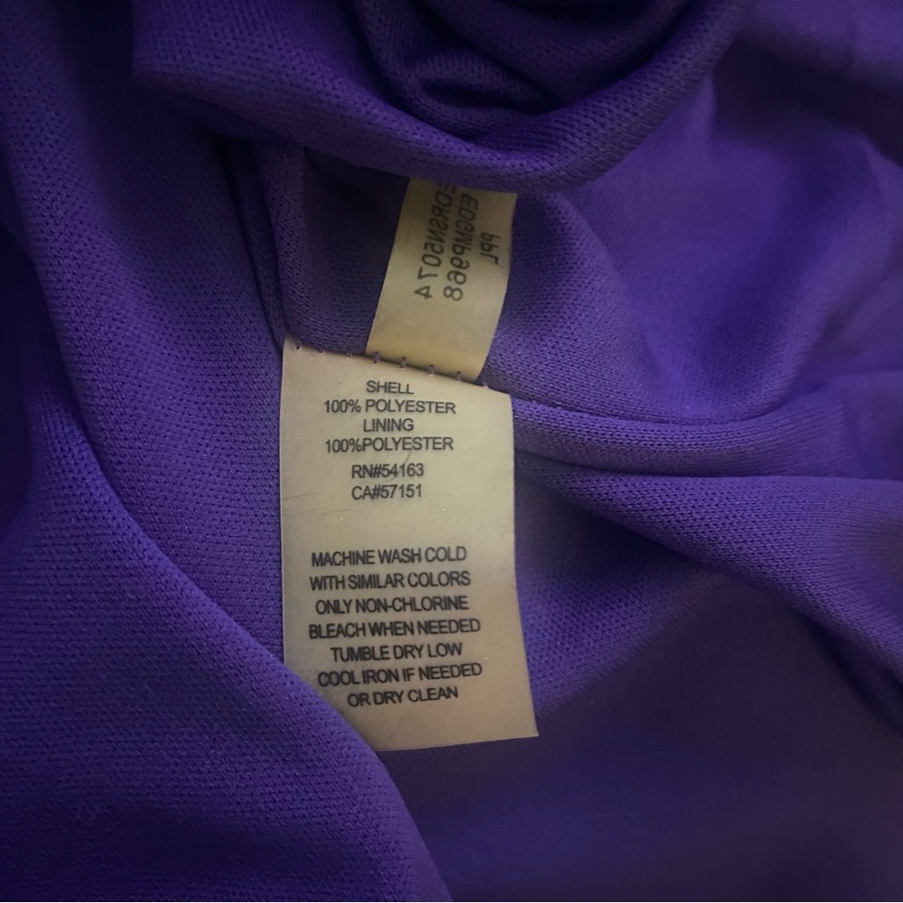 Ellen Tracy Rich Purple Midi Dress GUC 12 - Picture 7 of 7